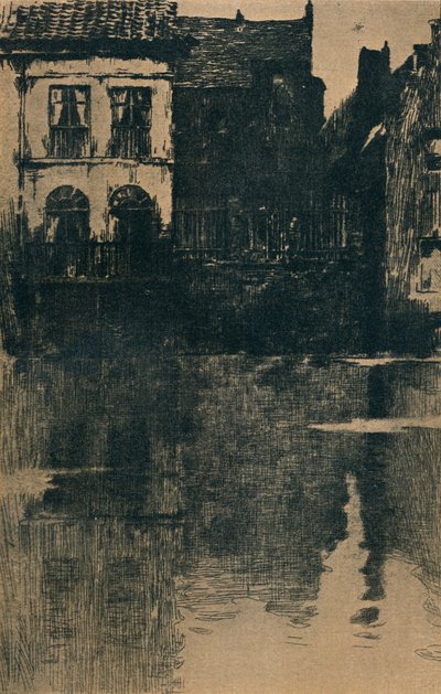 Su Kenarındaki Eski Evler, c1886-1906, 1906-7 by Albert Baertsoen