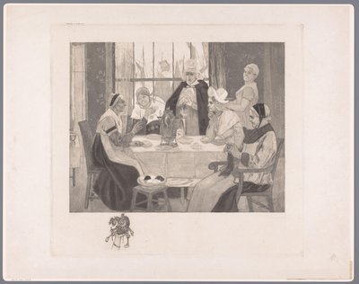 Masada geleneksel kostümlü kadın şirketi skandal by Albert Bertrand (attributed to)