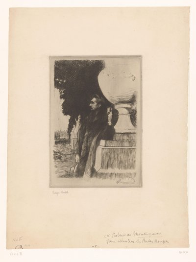 Portret van Robert de Montesquiou by Albert Besnard (signed by artist)