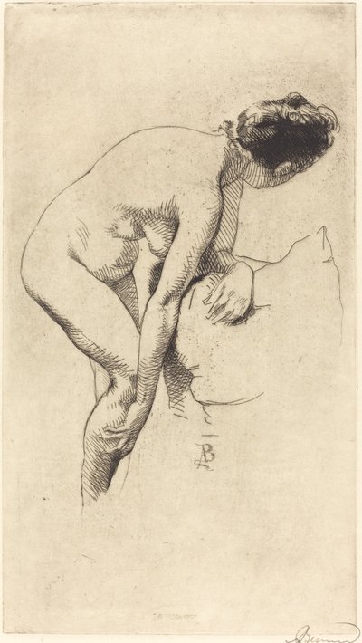 çıplak tutan bacağını by Albert Besnard