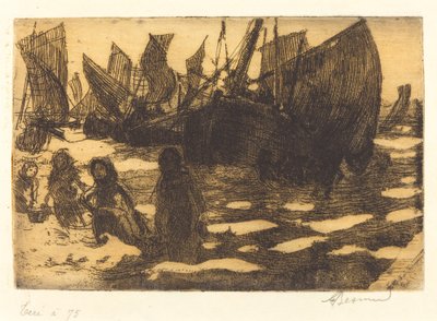 Berck Küçük Balıkçı Tekneleri by Albert Besnard