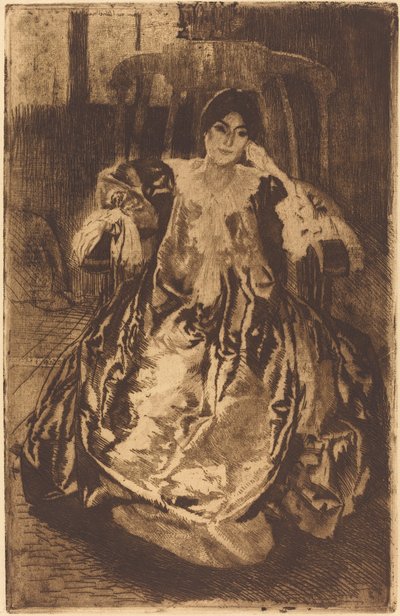 İpek Elbise (İpek Elbise) by Albert Besnard