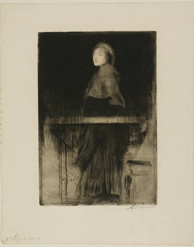 pelerinli kadın by Albert Besnard