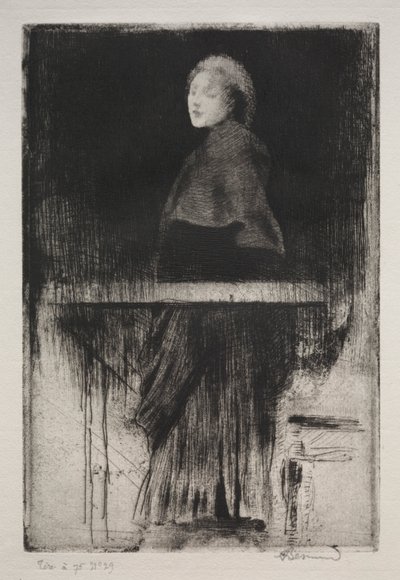 pelerinli kadın by Albert Besnard