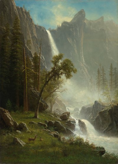 Gelin Peçe Şelalesi, Yosemite, c.1871-1873 by Albert Bierstadt