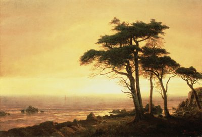 California Sahili (tuval üzerine yağlı boya) by Albert Bierstadt