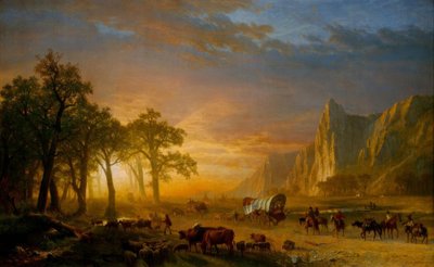 Ovaları Geçen Göçmenler by Albert Bierstadt