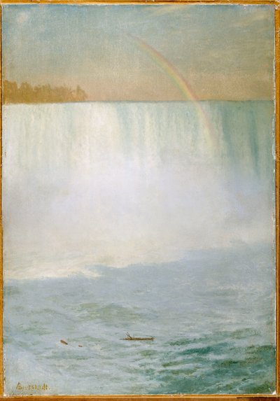 Şelale ve Gökkuşağı, Niagara by Albert Bierstadt