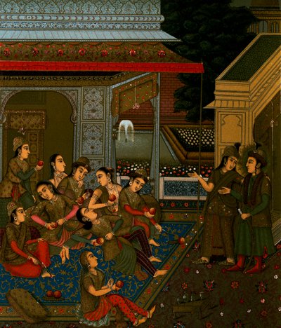 Kadın evinin iç avlusu, Auguste Racinet (1825-1893), Le Costume Historique