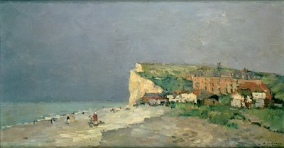 Puys-sous-Dieppe Plajı, Ciel dOrage, 1880 dolayları by Albert Charles Lebourg