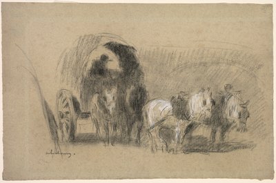 A Millers Arabalı Un Arabası, c. 1895. by Albert Charles Lebourg
