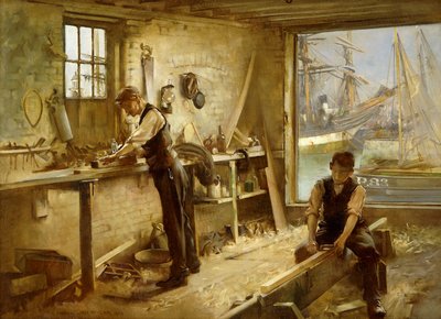 Gemicinin Atölyesi, 1902 by Albert Chevallier Tayler