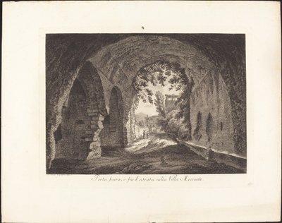Maecenas villasına karanlık kapı veya giriş by Albert Christoph Dies