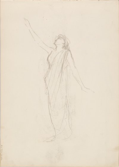 Alcestis rolünde Aino Ackté, eskiz by Albert Edelfelt