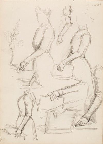 Camille Vallery-Radot, portre için eskiz by Albert Edelfelt