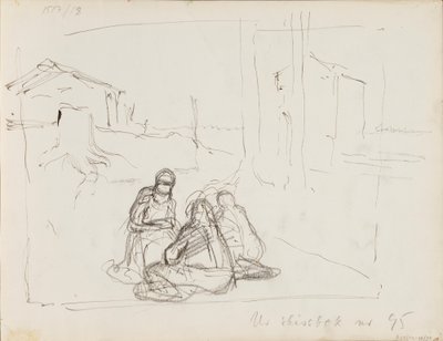 Manzarada karakter eskizleri by Albert Edelfelt