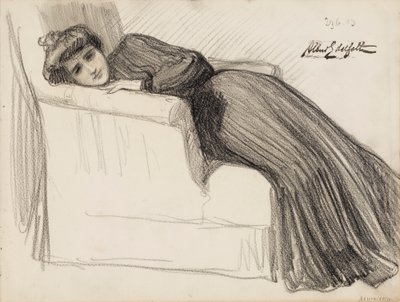 Dinlenen kadın by Albert Edelfelt