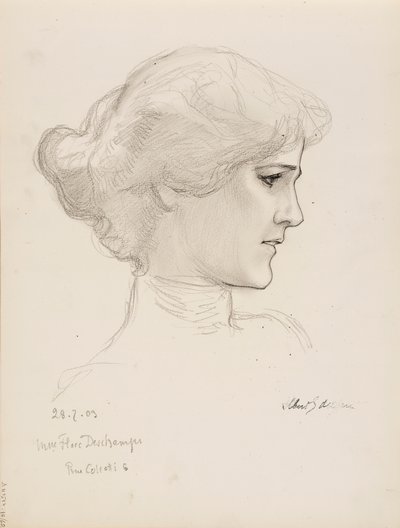 Bayan Flore Deschamps by Albert Edelfelt