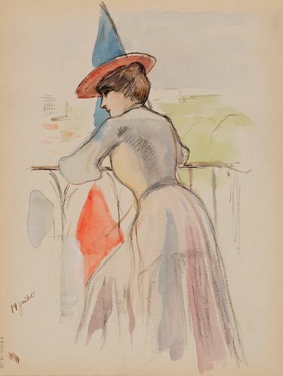 Balkondaki kadın by Albert Edelfelt