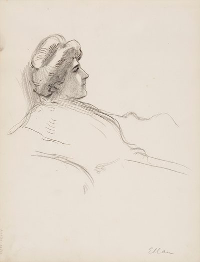 Kadın profili (Ellan) by Albert Edelfelt
