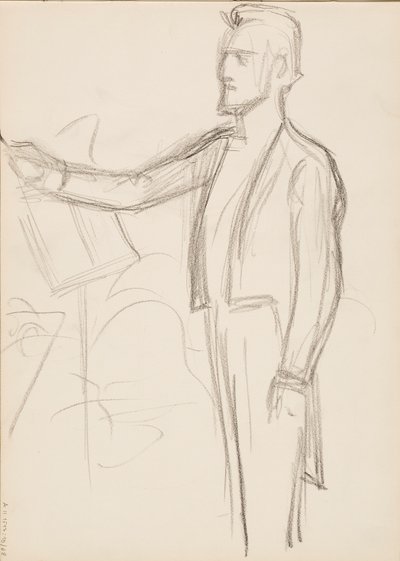 Robert Kajanus, portre için eskiz by Albert Edelfelt