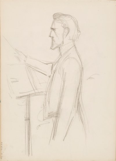 Robert Kajanus, portre için eskiz by Albert Edelfelt