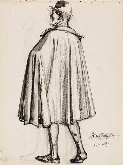 Pelerinli adam by Albert Edelfelt