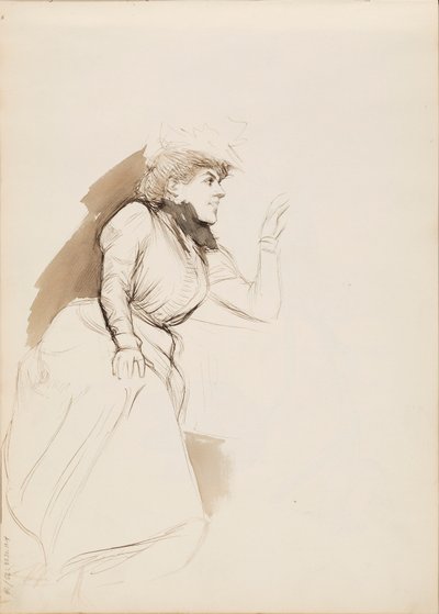 Oturan Kadın (Aino Ackté) by Albert Edelfelt