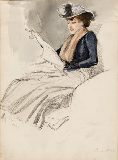 Oturan Kadın, Aino Ackté by Albert Edelfelt