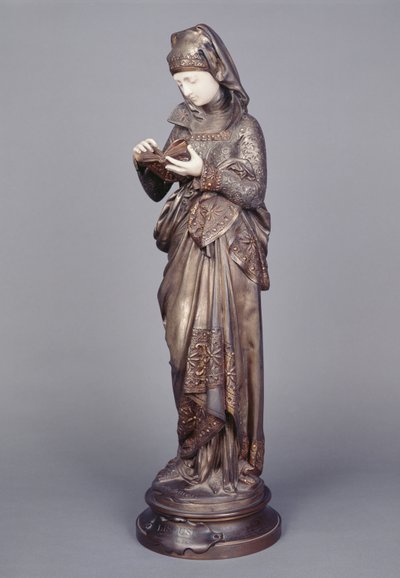Okuyucu (fildişi ve bronz heykel) by Albert Ernest Carrier Belleuse