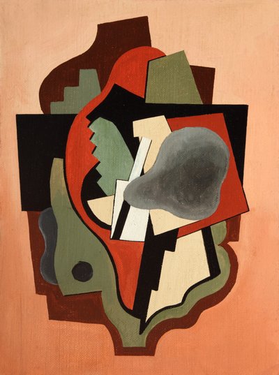 Soyut Kompozisyon 1940 (Karton üzerine yağlıboya) by Albert Eugene Gallatin