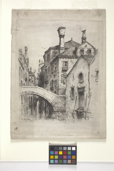 Rio Della Senza, Venedik (gravür) by Albert Fitch Bellows