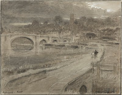 Aylesford, Kent (suluboya) by Albert Goodwin
