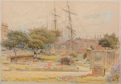 Bristol (renkli kağıt üzerine kalem ve mürekkeple suluboya) by Albert Goodwin