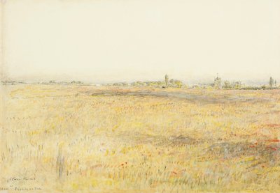 Mısır Tarlaları, Hooe. Bexhill on Sea (mürekkepli suluboya) by Albert Goodwin