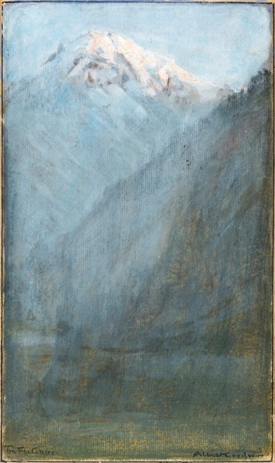 Fletschhorn (suluboya) by Albert Goodwin