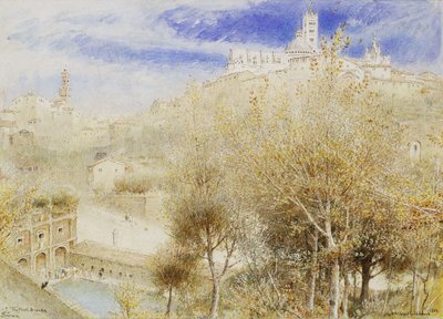 Fonte Branda, Siena, 1905 by Albert Goodwin