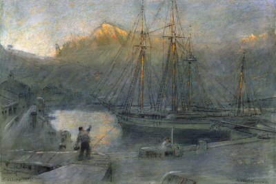 Sollo Limanı, Mayorka, by Albert Goodwin