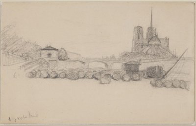 doğudan görülen Notre Dame by Albert Gottschalk