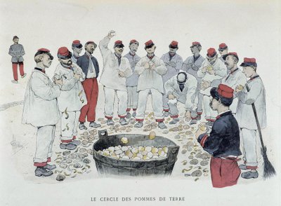 Patates çemberi (chore de pluche) - Guillaume, Paris, Ed. Simonis Empis'in çizimi "" Kampanyalarım"da by Albert Guillaume