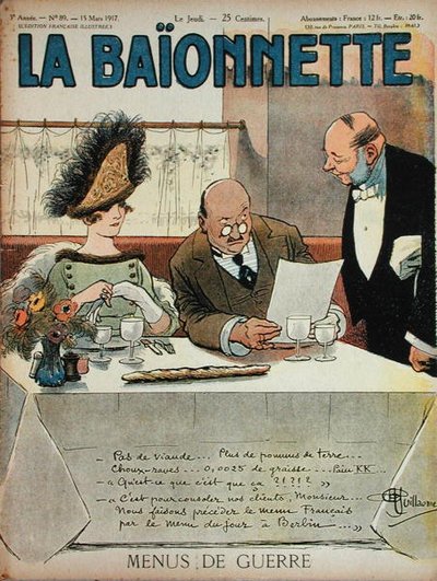 Menus de Guerre, La Baionnette
