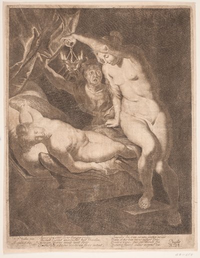 Psyche ve uyuyan Cupid by Albert Haelwegh