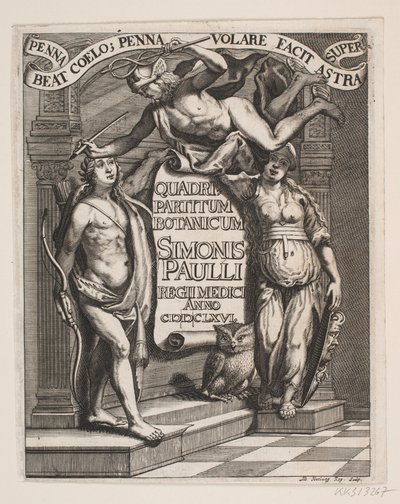 Başlık sayfası, Simon Paulli, "Quadripartitum Botanicum", 1667 by Albert Haelwegh