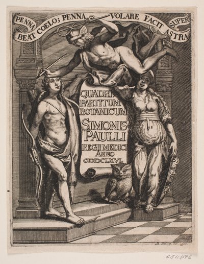 Başlık sayfası, Simon Paulli, "Quadripartitum Botanicum", 1667 by Albert Haelwegh