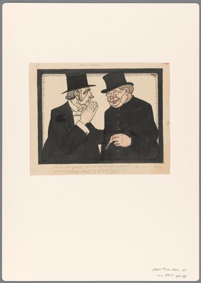 Yaşlılık Yasası: Önder Kardeşler üzerine siyasi bir karikatür için tasarım by Albert Hahn (I)