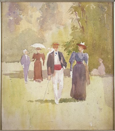 Parkta bir yürüyüş by Albert Henry Fullwood