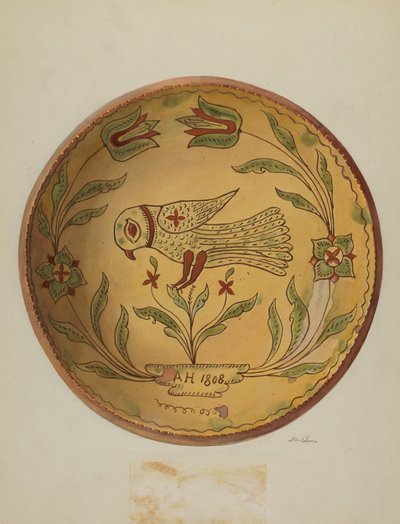 Pa. Alman Pasta Tabağı, c. 1936. by Albert J. Levone