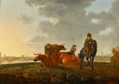 nehir kenarındaki mera by Albert Jacobsz Cuyp