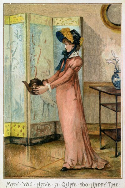 Çok Mutlu Bir Vakit Geçirebilir misiniz, Victoria Dönemi Noel Kartı, Hildesheimer und Faulkner tarafından yayınlanmıştır, Londra, c.1880 by Albert Jnr. Ludovici