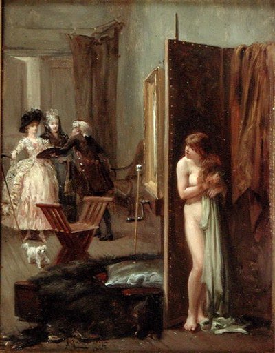 Sanatçının Stüdyosu veya Beklenmeyen Ziyaretçiler by Albert Jnr. Ludovici